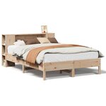 vidaXL Lit bibliothèque sans matelas 140x200 cm bois massif de pin