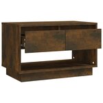 vidaXL Meuble TV chêne fumé 70x41x44 cm bois d'ingénierie
