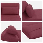 vidaXL Fauteuil de sol ajustable Bordeaux Tissu