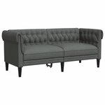 vidaXL Ensemble de canapés 3 Pièces gris foncé tissu