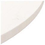 vidaXL Dessus de table rond blanc Ø70x3 cm bois de pin massif