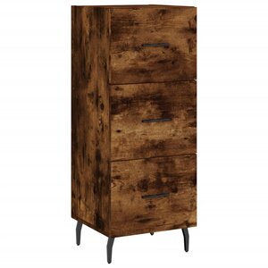 vidaXL Buffet Chêne fumé 34 5x34x90 cm Bois d'ingénierie