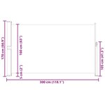 vidaXL Auvent latéral rétractable de patio 170x300 cm Bleu