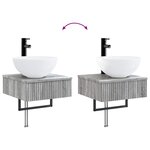 vidaXL Basin de lavage mural Sonoma gris 40 x 41 x 40 5 cm