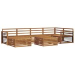 vidaXL Ensemble de canapés d'extérieur 7 pc Naturel