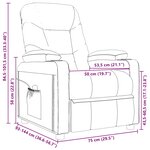 vidaXL Fauteuil inclinable Noir Tissu