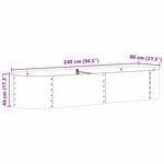 vidaXL Jardinière surélevée Marron 240 x 80 x 44 cm Acier