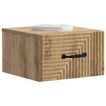 vidaXL Cabinet de chevet mural Chêne artisanal 34 5 x 33 x 20 cm