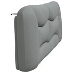 vidaXL Coussin de tête de lit gris clair 200 cm tissu