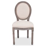 vidaXL Chaises à manger lot de 2 crème tissu