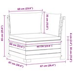 vidaXL Ensemble de canapés d'extérieur avec coussin 2 Pièce Marron