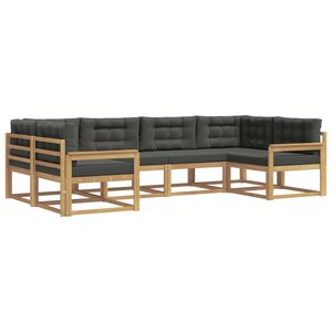 vidaXL Ensemble de canapés d'extérieur 6 pc Blanc et anthracite