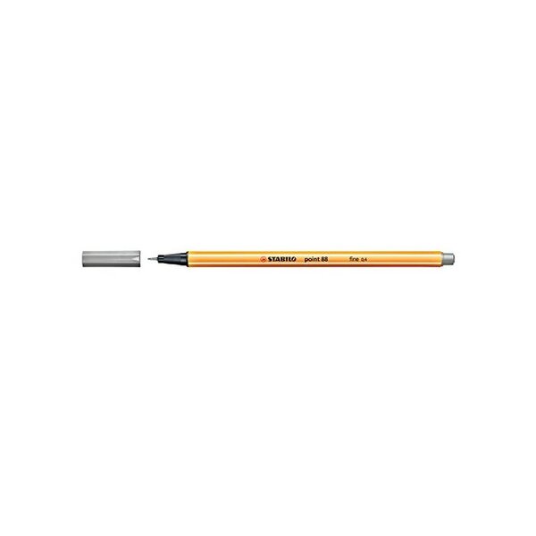 Stylo-Feutre POINT 88 Pointe Fine 0 4 mm gris foncé STABILO
