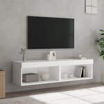 vidaXL Meubles TV avec lumières LED 2 Pièces blanc 60x30x30 cm
