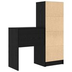vidaXL Bureau avec rangement chêne noir bois d'ingénierie
