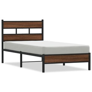 vidaXL Cadre de lit sans matelas chêne marron 80x200cm bois ingénierie