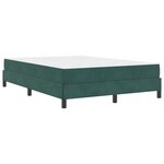 vidaXL Lit à ressorts avec matelas Vert foncé 140 x 200 cm tissu