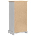 vidaXL Table de chevet avec tiroir Blanc 53 x 39 x 103 cm Pin massif