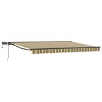 vidaXL Cadre de store manuel avec LEDs Vert  Jaune  Anthracite 4 × 3 m
