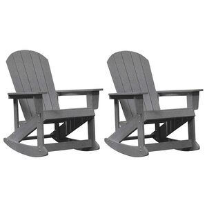 vidaXL Chaises Berçantes Adirondack 2 Pièces Gris clair HDPE