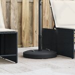 vidaXL Base de parasol avec poignées pour mâts Ø38 / 48 mm 25 kg rond
