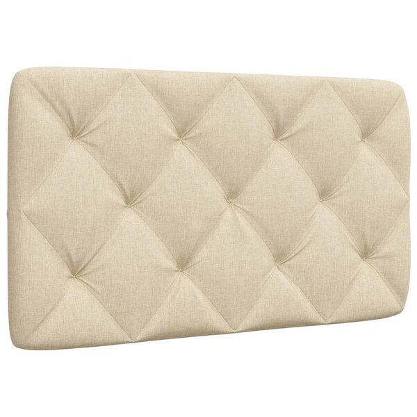 vidaXL Coussin de tête de lit crème 80 cm tissu