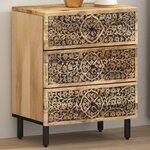 vidaXL Table de chevet 50x33x60 cm bois de manguier massif