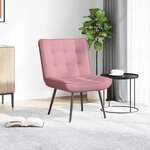 vidaXL Chaise de relaxation rose 64x74x84 cm velours