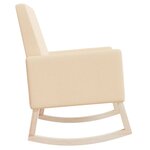 vidaXL Chaise à bascule Crème Tissu