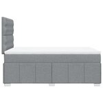 vidaXL Sommier à lattes de lit et matelas gris clair 120x190 cm tissu