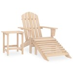 Chaise de jardin adirondack avec repose-pied et table sapin 02_0013328