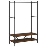 vidaXL Porte-vêtements avec étagères chêne marron bois d'ingénierie