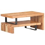 vidaXL Ensemble de 2 tables basses Bois d'acacia massif
