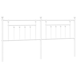 vidaXL Tête de lit de remplacement métal blanc 193 cm