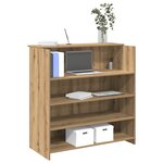 vidaXL Bureau réception chêne artisanal 100x50x103 5cm bois ingénierie