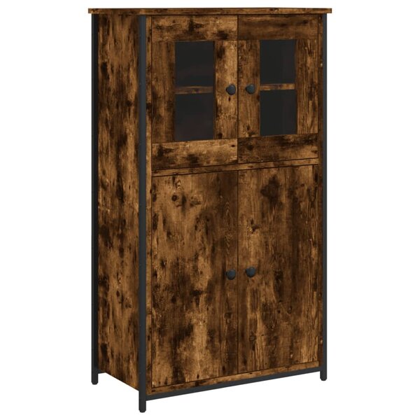 vidaXL Buffet haut chêne fumé 62x32x106 5 cm bois d'ingénierie