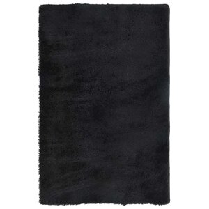 vidaXL Tapis Shaggy à poils longs NAVARRA noir 130x200 cm polyester