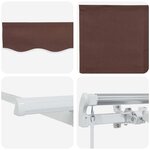 vidaXL Auvent Rétractable Marron 250 x 200 cm tissu