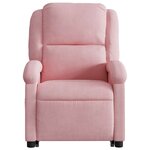 vidaXL Fauteuil inclinable de massage électrique rose velours