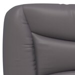 vidaXL Coussin de tête de lit Hvar gris 80 cm similicuir