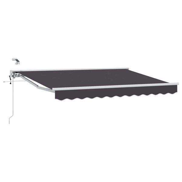 vidaXL Auvent rétractable électrique Anthracite et blanc 2 5 x 2 m