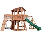 Portique Sterling Point 3 balançoires + toboggan