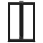 vidaXL Pieds de table à manger en T  2 pièces  noir  50 x 35 x (72-73) cm  acier