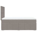vidaXL Sommier à lattes de lit avec matelas Taupe 90x190 cm Tissu