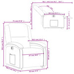 vidaXL Fauteuil inclinable électrique marron foncé cuir véritable