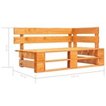 Salon de jardin meuble d'extérieur ensemble de mobilier palette 4 pièces pin imprégné de marron miel 02_0018388