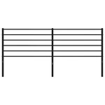 vidaXL Tête de lit métal noir 180 cm