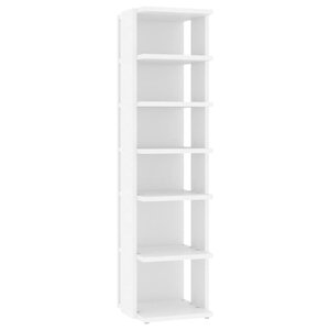 vidaXL Armoire à chaussures Blanc 27 5x27x102 cm Bois d'ingénierie