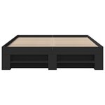 vidaXL Cadre de lit sans matelas noir 140x190 cm bois d'ingénierie