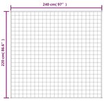 vidaXL Couverture lestée Gris 220x240 cm 15 kg Tissu